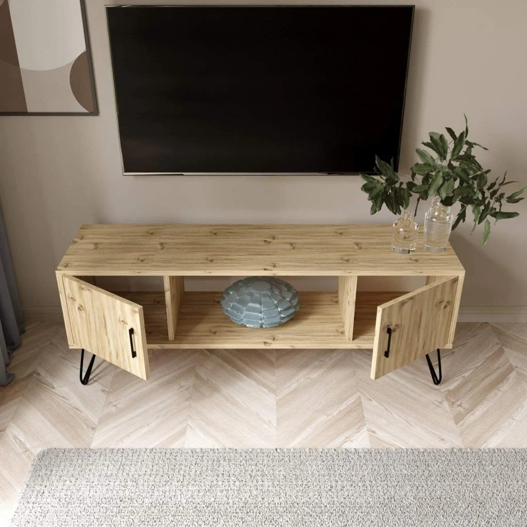 Seyhan Tv Sehpa Keçe Meşe 150*60*40 cm